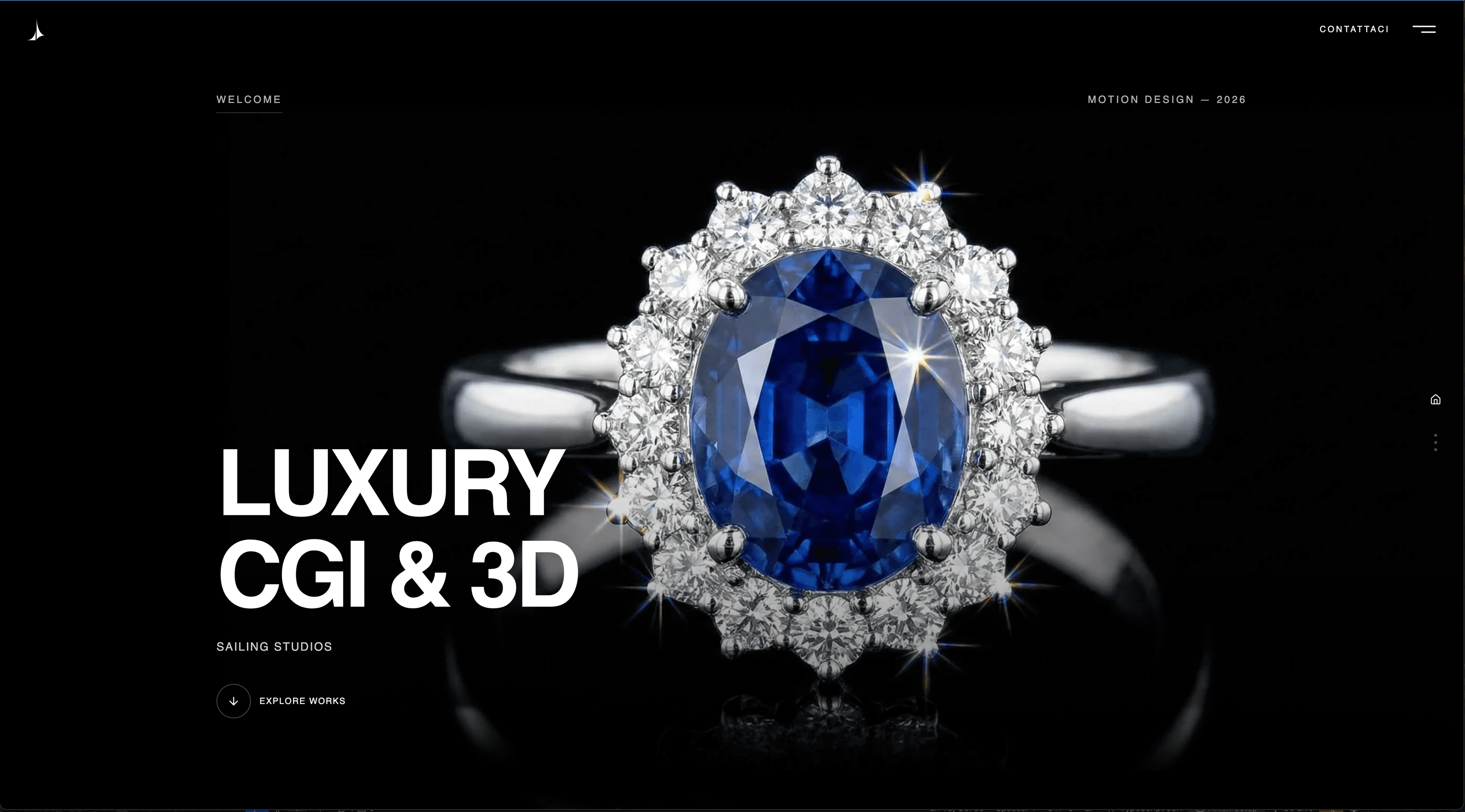 Screenshot del sito web sailingstudios.com sviluppato con Next.js e Tailwind CSS